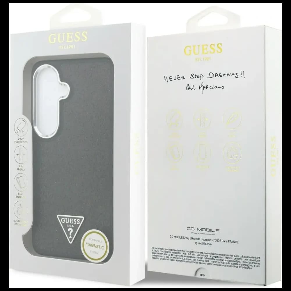 Guess Festes Glitzer Dreieck MagSafe Samsung Galaxy S26+ Plus schwarz
 - 8