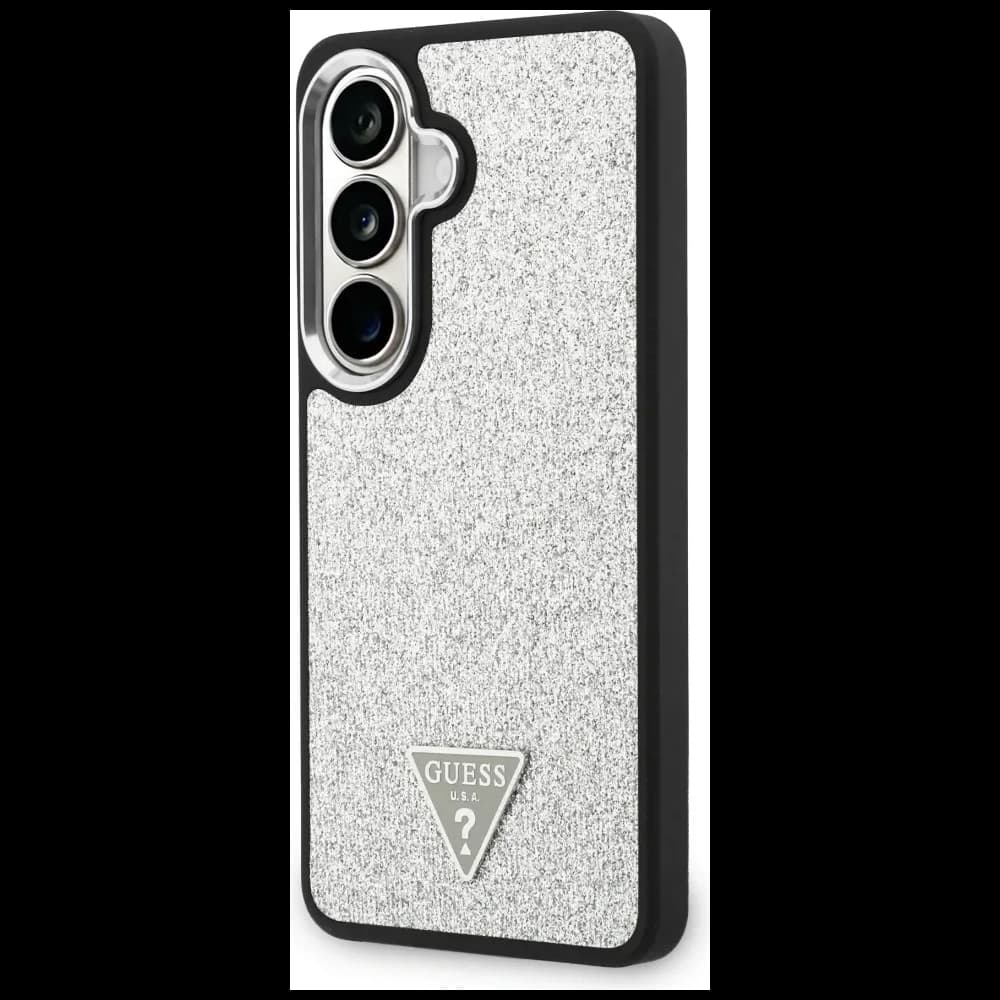 Guess Festes Glitzer Dreieck MagSafe Samsung Galaxy S26+ Plus silber
 - 2
