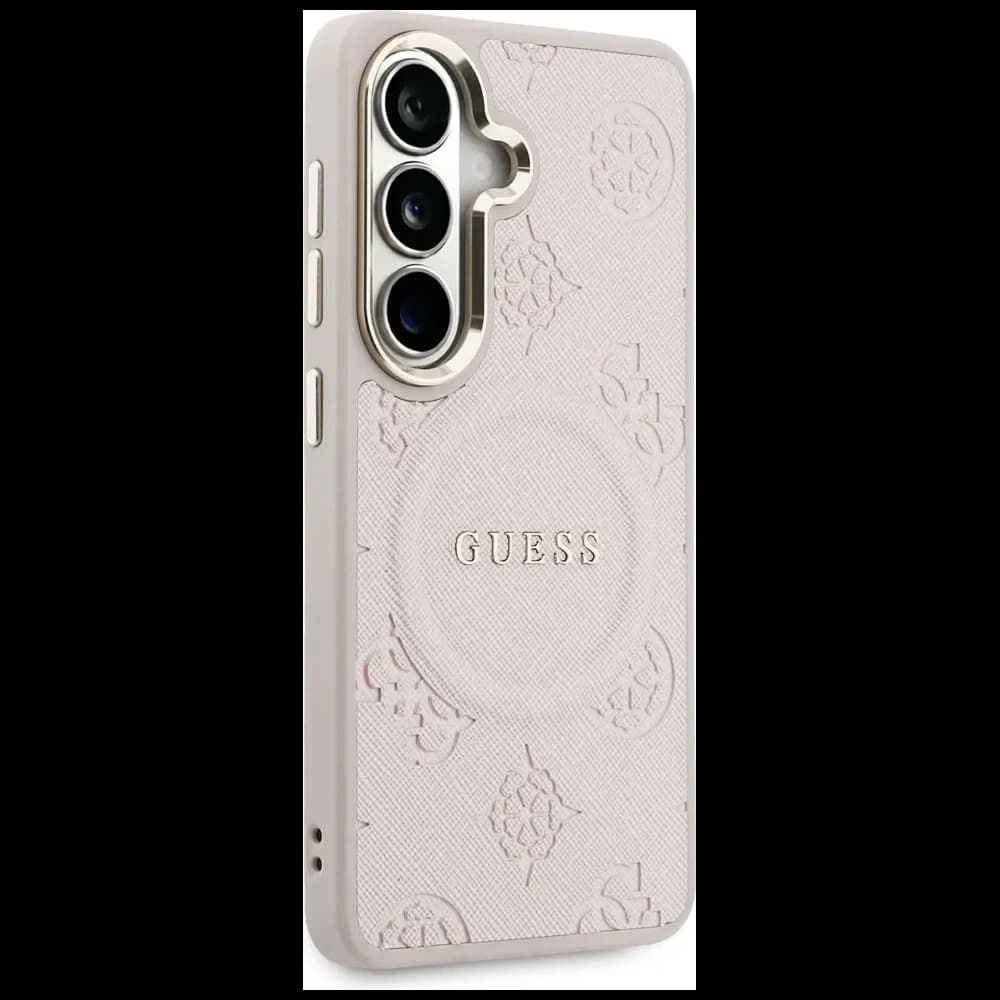 Guess Saffiano Pfingstrose Prägung Ring MagSafe Samsung Galaxy S26+ Plus pink
 - 4
