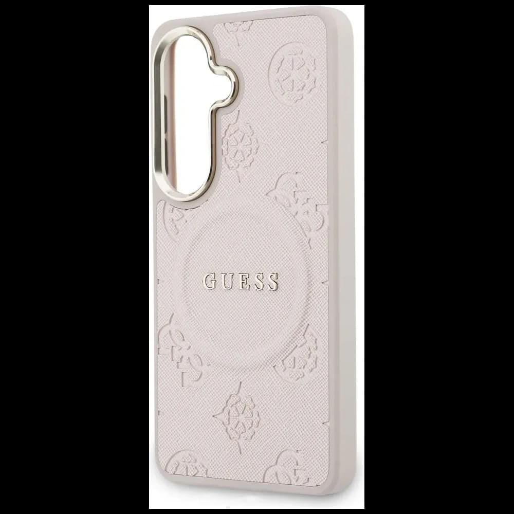 Guess Saffiano Pfingstrose Prägung Ring MagSafe Samsung Galaxy S26+ Plus pink
 - 6
