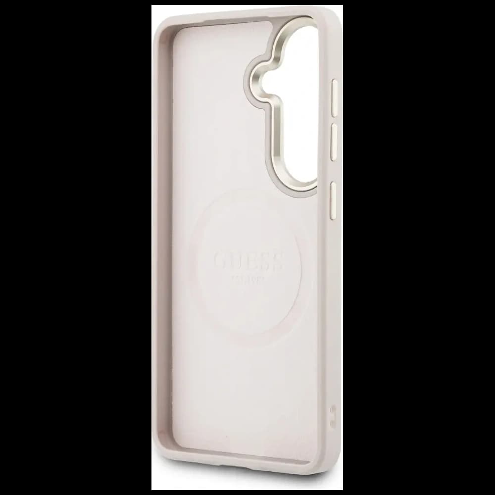 Guess Saffiano Pfingstrose Prägung Ring MagSafe Samsung Galaxy S26+ Plus pink
 - 7