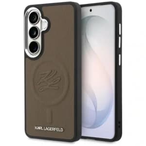 Karl Lagerfeld Prägung Ring Initialen MagSafe Samsung Galaxy S26+ Plus braun
