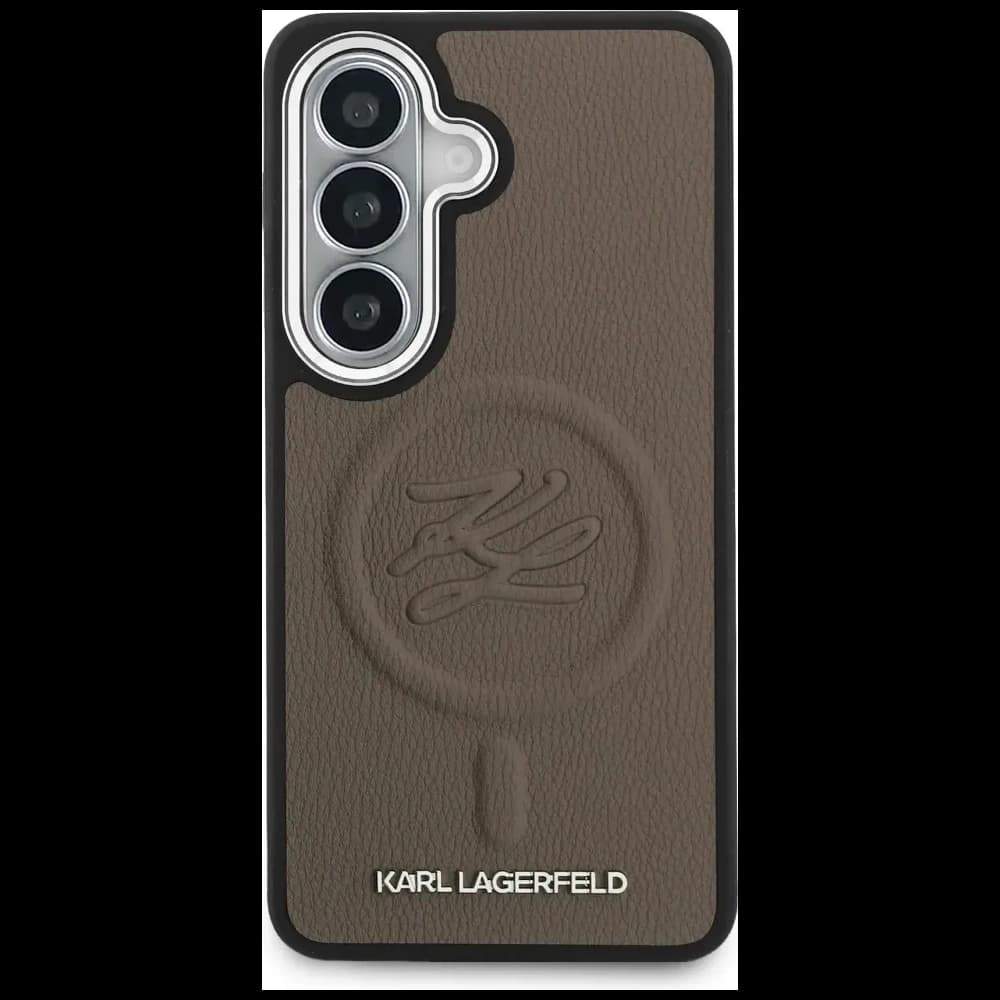 Karl Lagerfeld Prägung Ring Initialen MagSafe Samsung Galaxy S26+ Plus braun
 - 3
