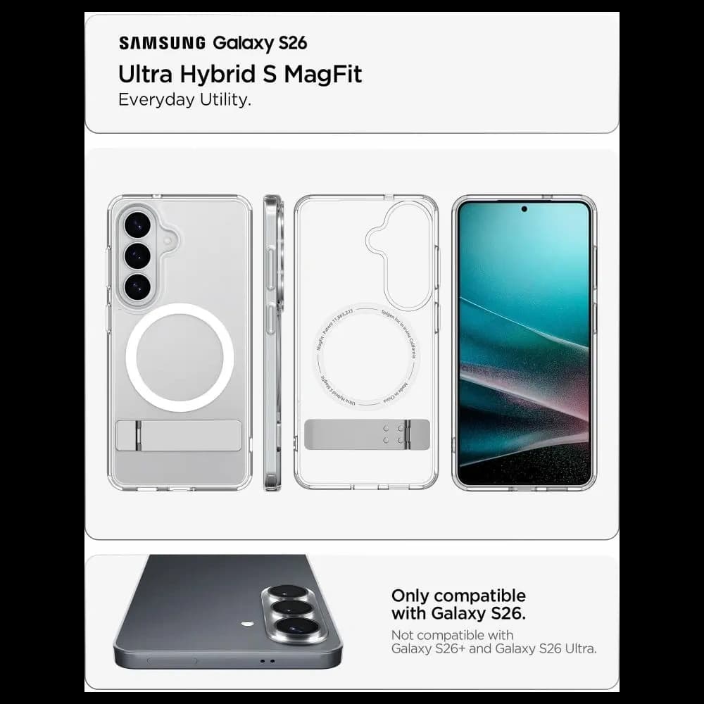 Spigen Ultra Hybrid S Mag MagSafe Samsung Galaxy S26 Clear/white - 7