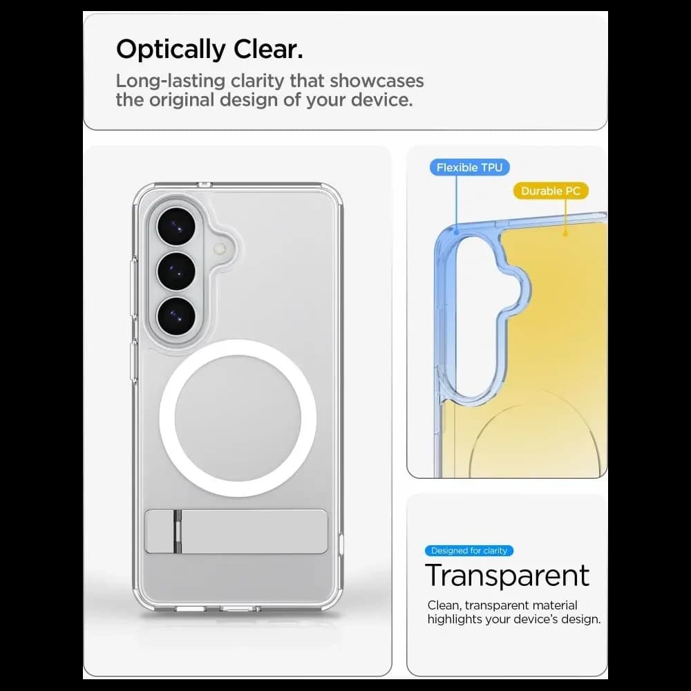 Spigen Ultra Hybrid S Mag MagSafe Samsung Galaxy S26 Clear/white - 9