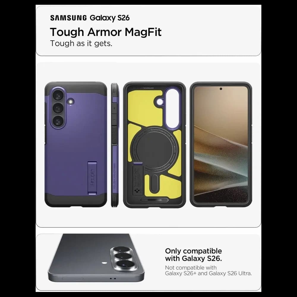 Spigen Tough Armor Mag MagSafe Samsung Galaxy S26 Asche Violett
 - 7