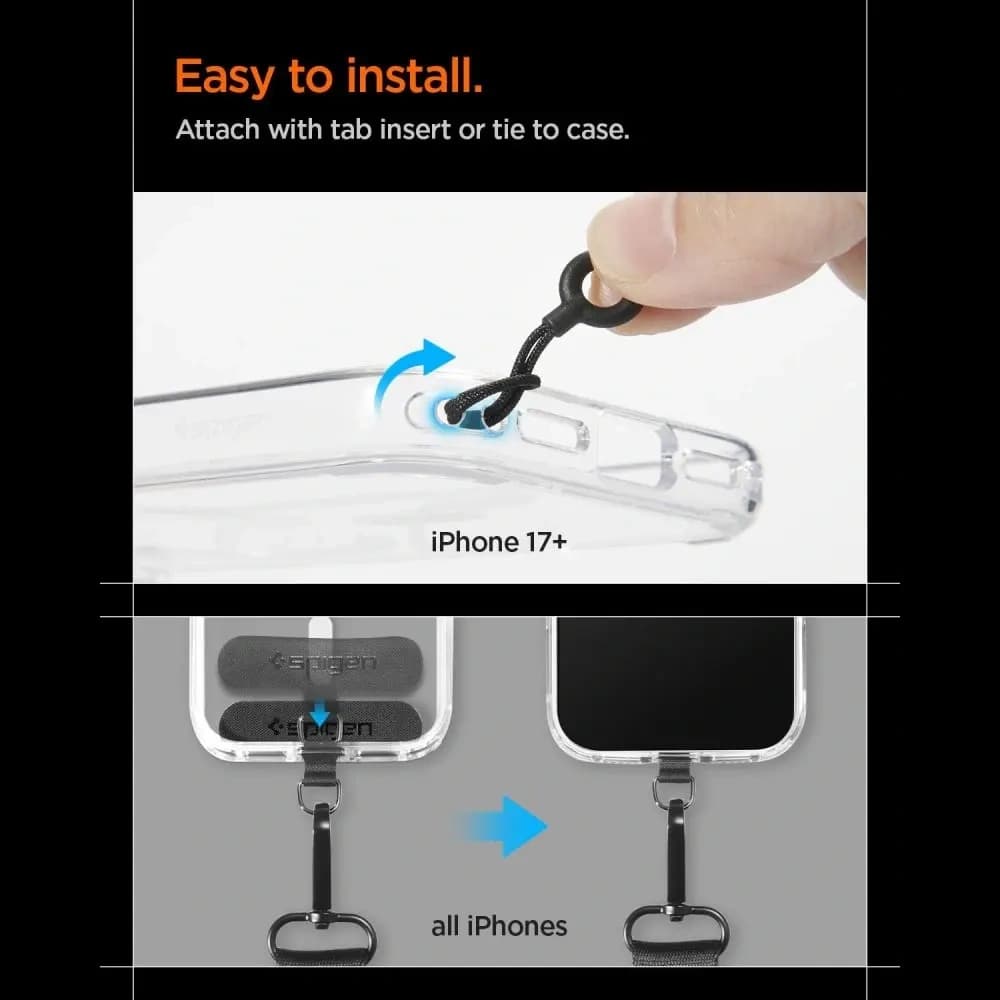 Spigen DA30M Universal Lanyard Strap Crossbody Black - 11