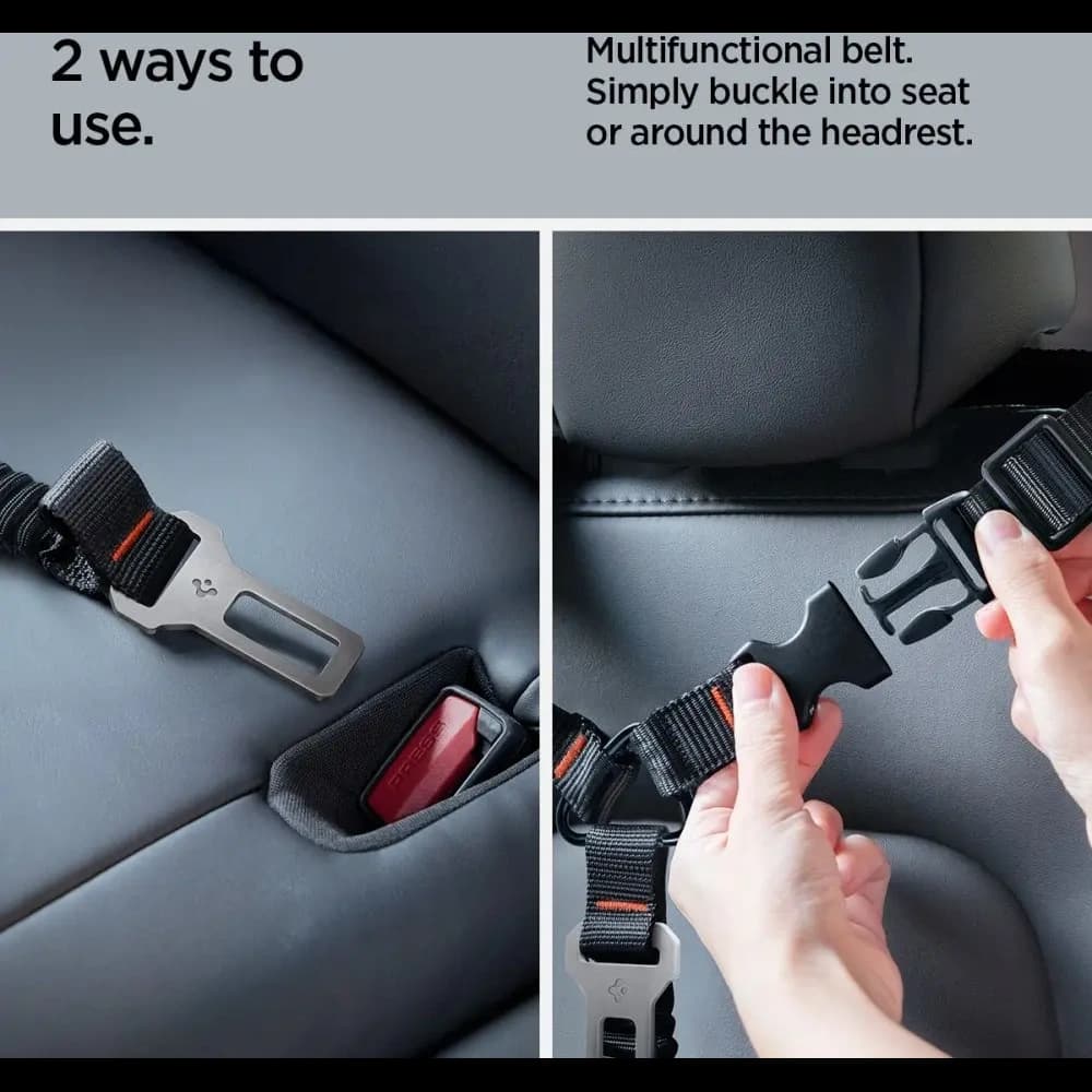 Spigen PS100 Universeller Autosicherheitsgurt Halter Für Haustiere Schwarz
 - 11