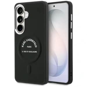 Karl Lagerfeld Embossed Ring RSG Logo MagSafe Samsung Galaxy S26 black