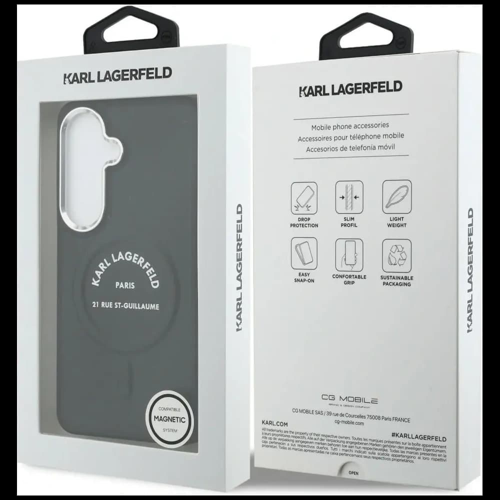 Karl Lagerfeld Embossed Ring RSG Logo MagSafe Samsung Galaxy S26 black - 8
