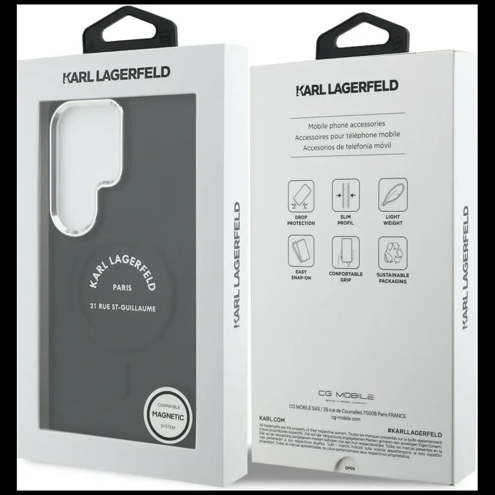 Karl Lagerfeld Embossed Ring RSG Logo MagSafe Samsung Galaxy S26 Ultra black - 8