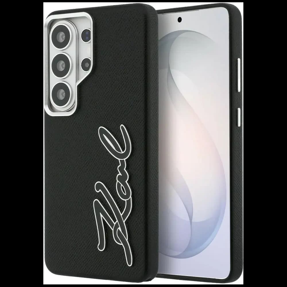 Karl Lagerfeld Geprägtes Signatur Metallharz Logo Samsung Galaxy S26 Ultra schwarz
 - 1