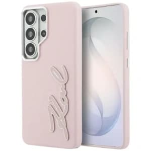 Karl Lagerfeld Geprägtes Signatur Metallharz Logo Samsung Galaxy S26 Ultra pink
