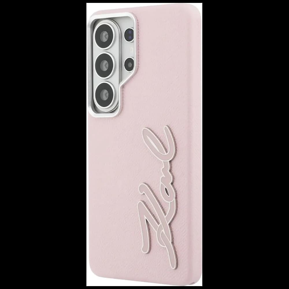 Karl Lagerfeld Grained Signature Metal Resin Logo Samsung Galaxy S26 Ultra pink - 2