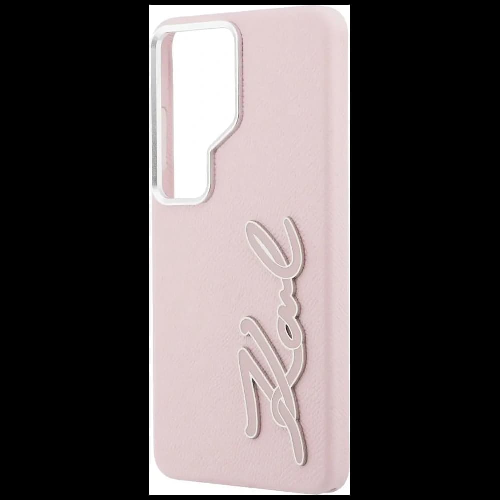 Karl Lagerfeld Grained Signature Metal Resin Logo Samsung Galaxy S26 Ultra pink - 6