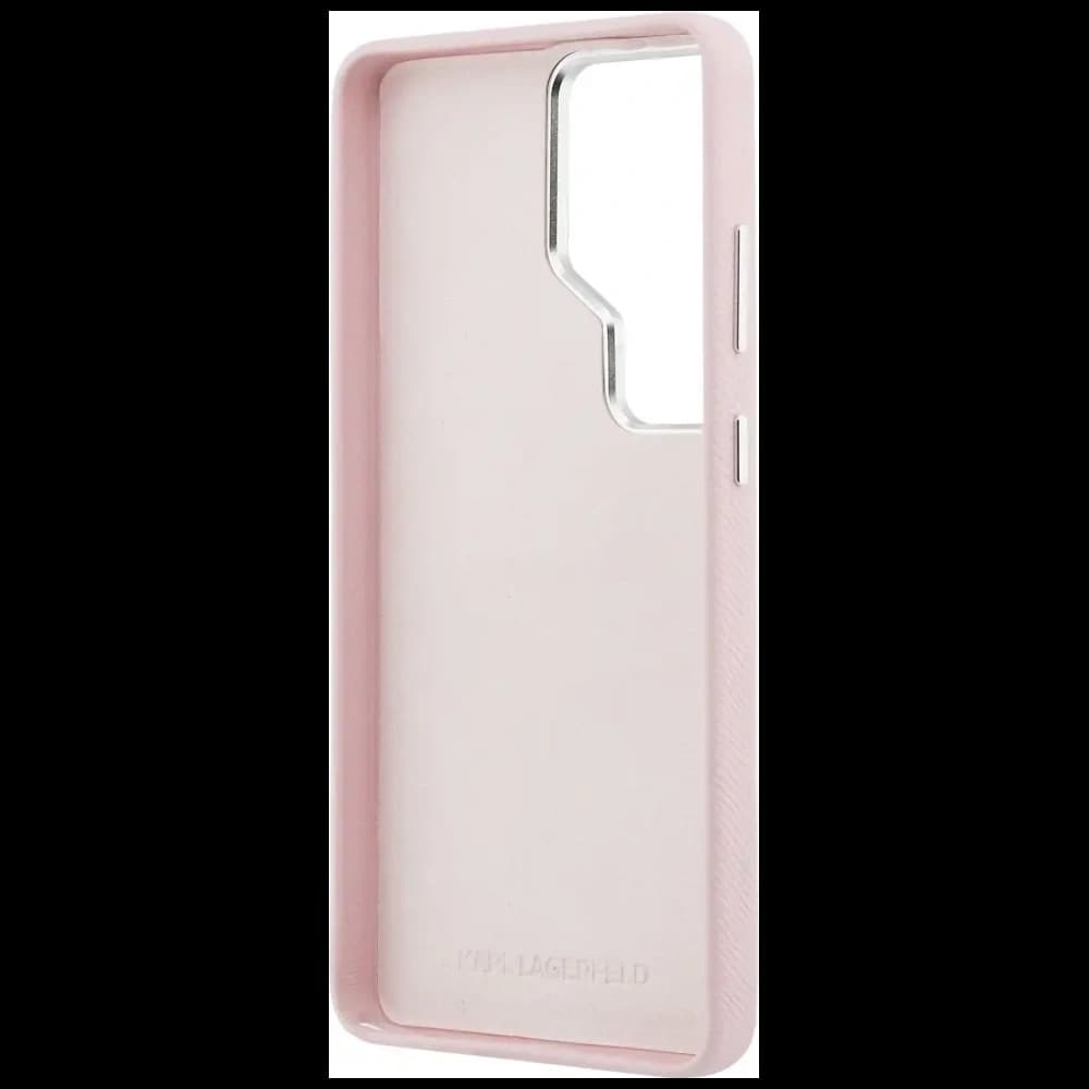 Karl Lagerfeld Grained Signature Metal Resin Logo Samsung Galaxy S26 Ultra pink - 7