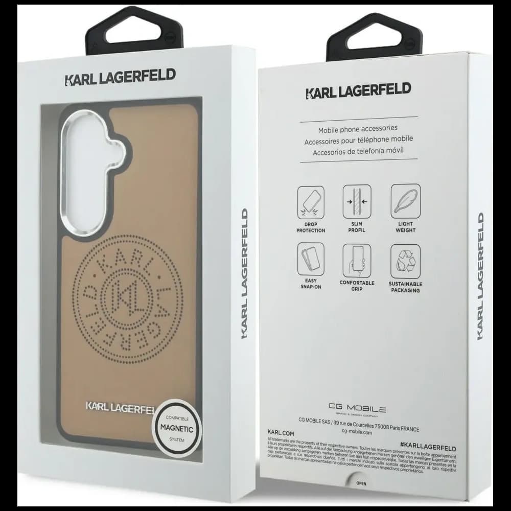 Karl Lagerfeld Perforiertes KL MagSafe Samsung Galaxy S26 braun
 - 8