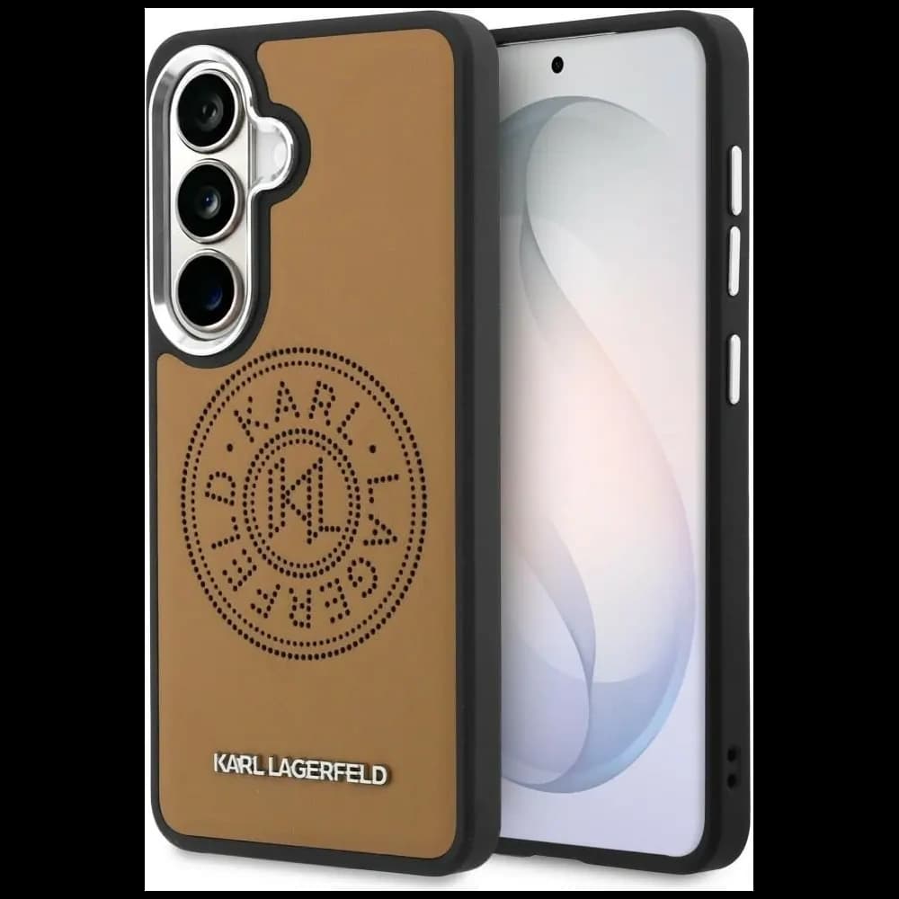 Karl Lagerfeld Perforiertes KL MagSafe Samsung Galaxy S26+ Plus braun
 - 1