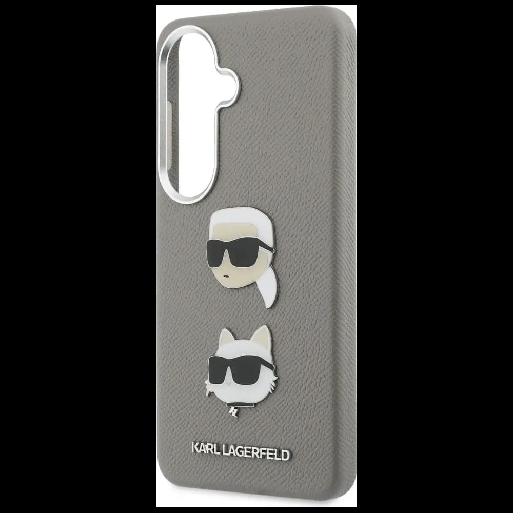 Karl Lagerfeld Saffiano Doppelköpfe Metall Samsung Galaxy S26 silber
 - 6