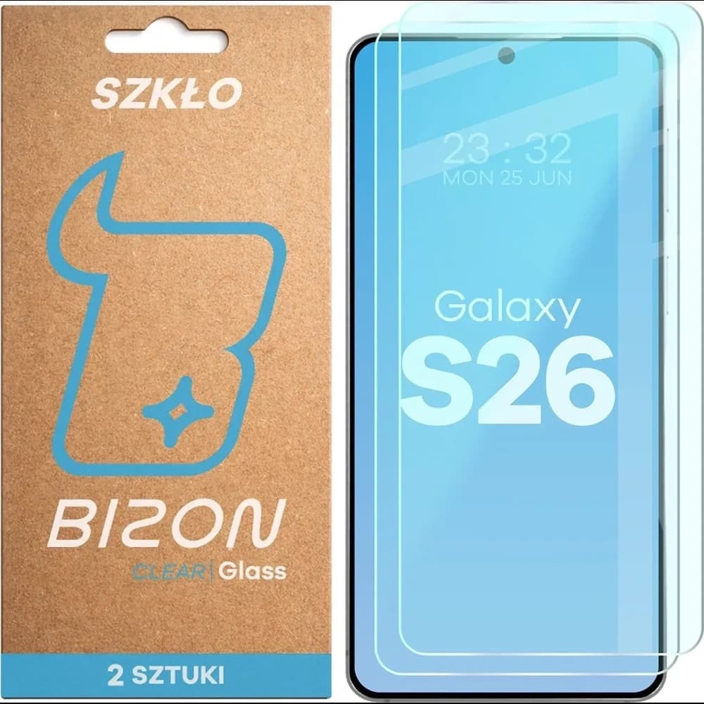 Bizon Glass Clear Duo Samsung Galaxy S26 [2 PACK] - 1