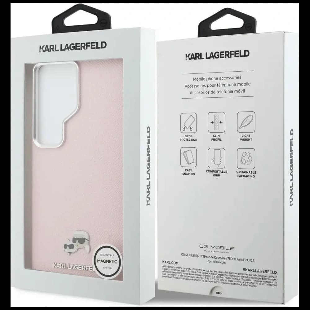 Karl Lagerfeld Saffiano KC Metal Logo MagSafe Samsung Galaxy S26 Ultra pink - 8