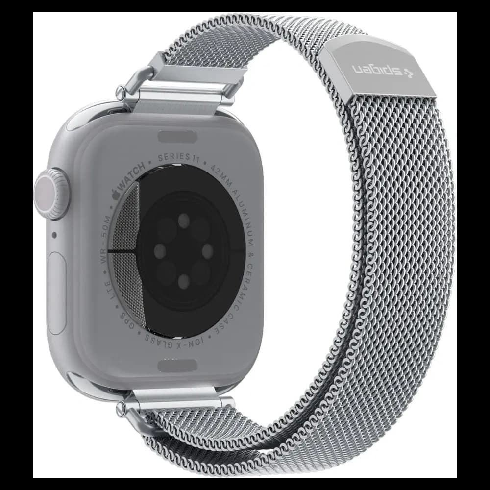 Spigen WBM4 Band Apple Watch 8 / 9 / 10 / 11 / SE 40/41/42mm Silber - 3