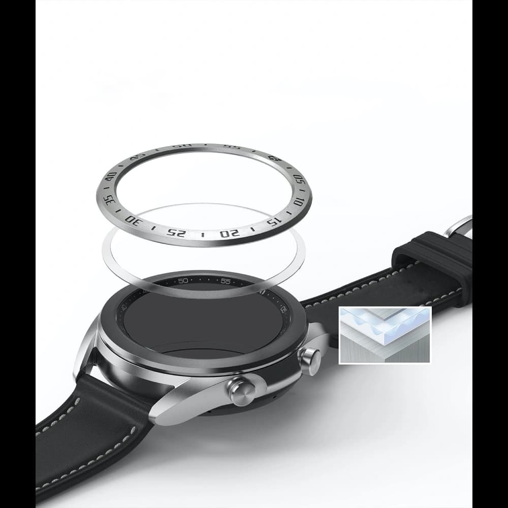 Ringke Bezel Styling Samsung Galaxy Watch 3 41mm Stainless Steel Silver GW3-41-01 - 8