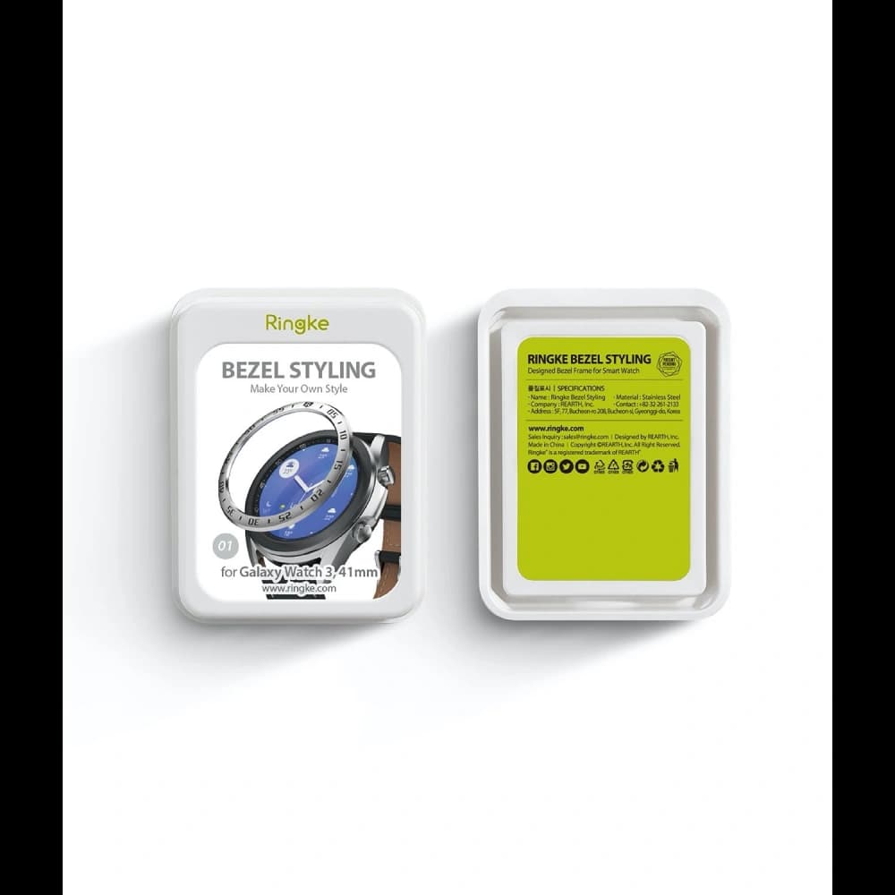 Ringke Bezel Styling Samsung Galaxy Watch 3 41mm Stainless Steel Silver GW3-41-01 - 11
