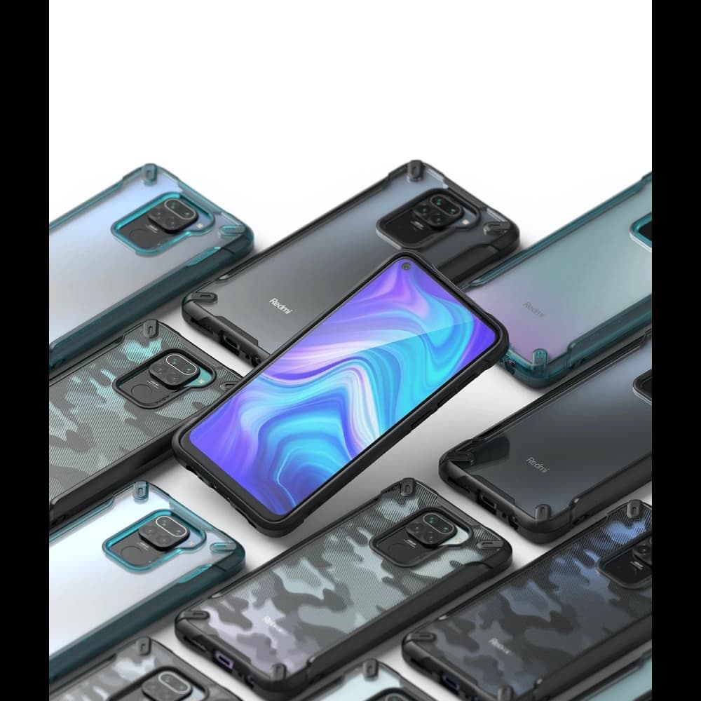 Ringke Tasche Fusion-X Redmi Note 9 Camo (Moro) Schwarz - 7