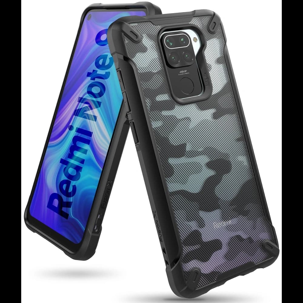 Ringke Tasche Fusion-X Redmi Note 9 Camo (Moro) Schwarz - 1