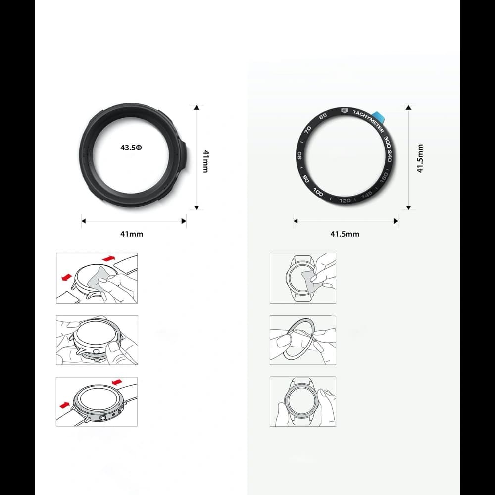 Ringke Air Sports + Ringke Bezel Styling Samsung Galaxy Watch 3 41mm Black GW3-41-10 - 9