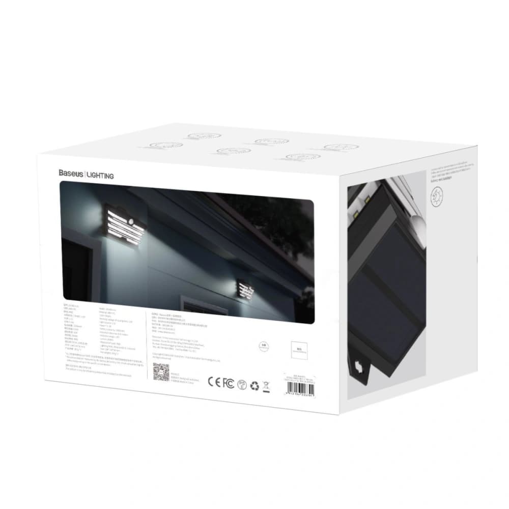 Baseus LED-Solar-Außenlampe mit Bewegungssensor - 2 Stück (schwarz) - 9