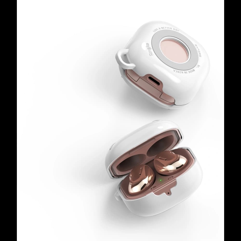 Ringke Samsung Case Slim-X Galaxy Buds 2/2 Pro/Live/Pro Hochglanz Weiß - 3