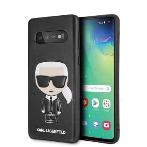 Karl Lagerfeld Samsung Tasche KLHCS10IKPUBK Galaxy S10 hardcase schwarz/schwarz Iconic Karl Embossed