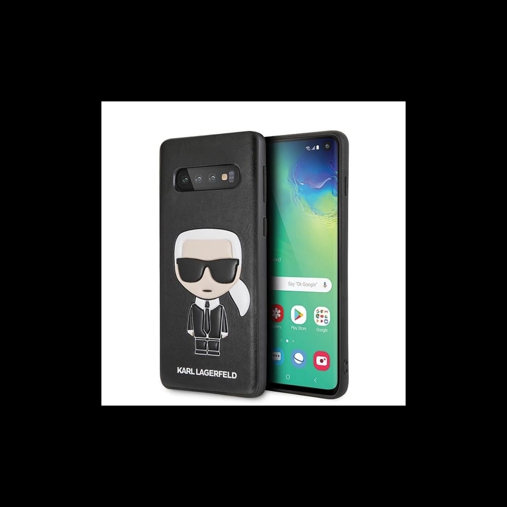 Karl Lagerfeld Samsung Tasche KLHCS10IKPUBK Galaxy S10 hardcase schwarz/schwarz Iconic Karl Embossed - 1