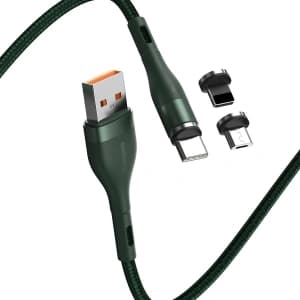 Baseus USB-Kabel Fast 4in1 USB zu USB-C / Lightning / Micro 3A 1m (grün)