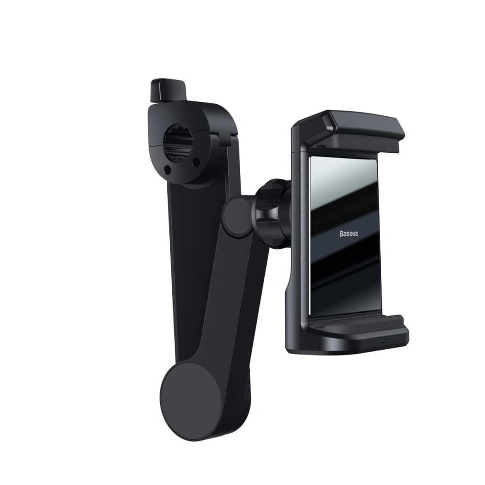 Car headrest holder for Baseus Energy phone with charger (Black) - 2
