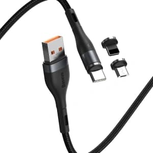 USB Baseus Fast Cable 4in1 USB to USB-C / Lightning / Micro 5A 1m (gray + black)