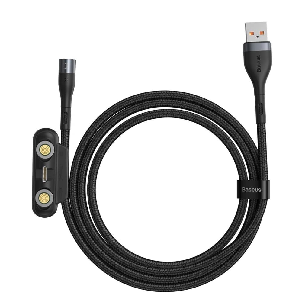 Baseus USB-Kabel Fast 4in1 USB zu USB-C / Lightning / Micro 5A 1m (grau + schwarz) - 8
