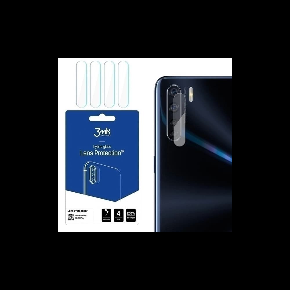 3MK Hybridglas für Kameraobjektiv Objektivschutz Oppo A91 [4 PACK] - 1