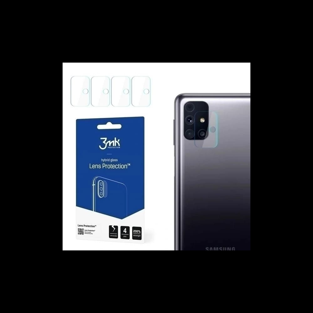 3MK Samsung Hybridglas für Kameraobjektiv Objektivschutz Galaxy M31s [4 PACK] - 1
