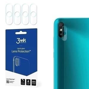 3MK Hybridglas für Kameraobjektiv Objektivschutz Redmi 9A [4 PACK]