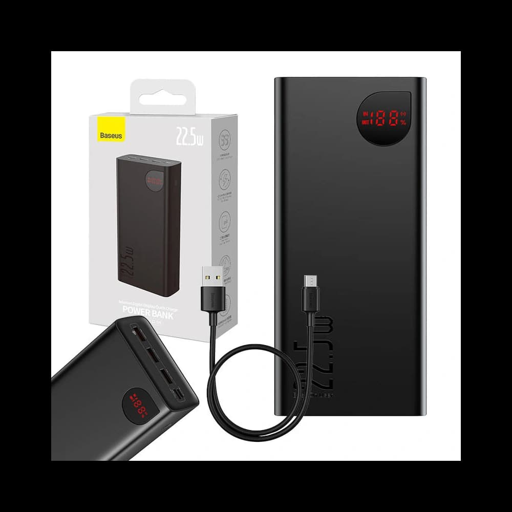 Baseus Powerbank Adaman 40000mAh 22.5W (schwarz) - 1