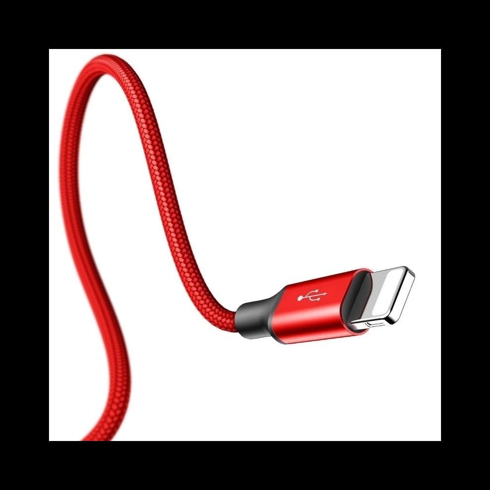USB-Kabel Baseus Rapid 3w1 Typ C / Lightning / Micro 3A 1,2M - rot - 7