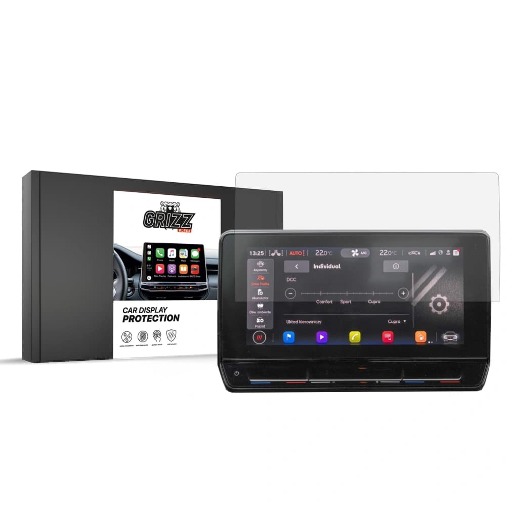 Ceramic GrizzGlass CarDisplay Protection Seat Leon 4 10" 2020-2024 - 1