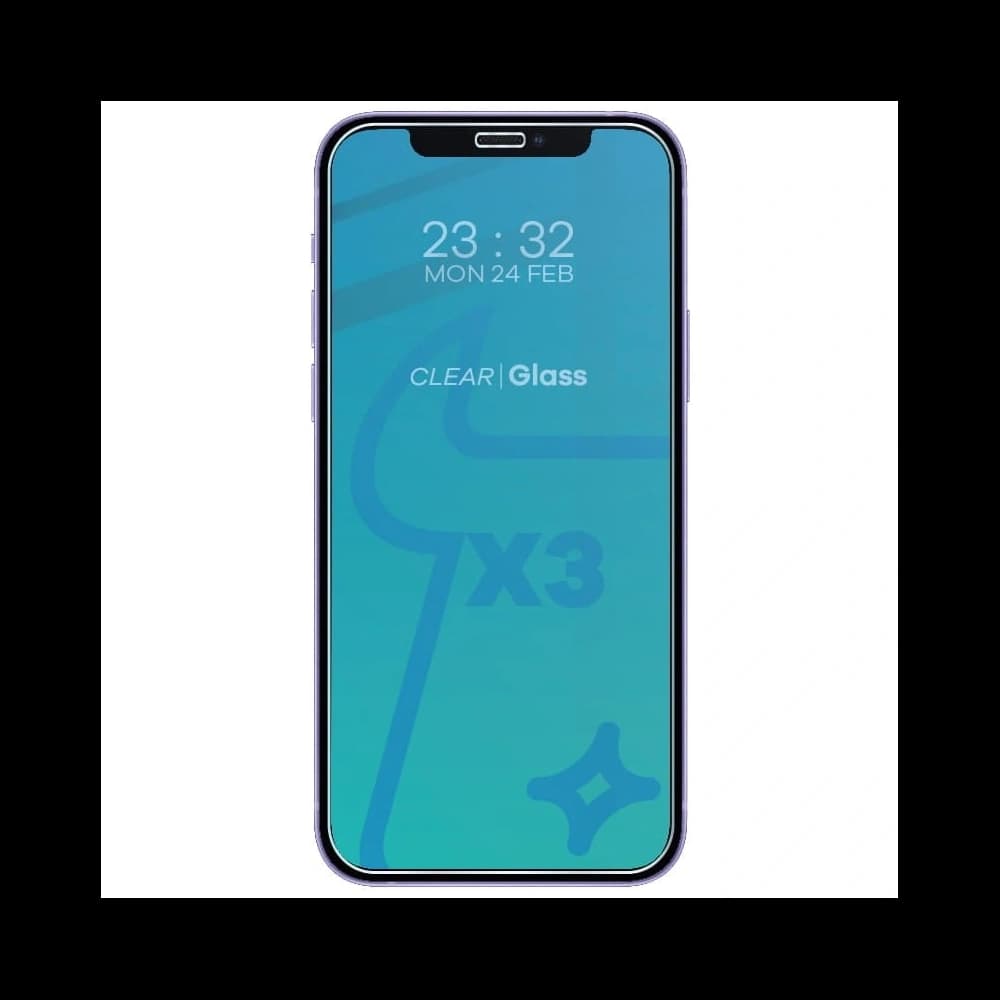 Bizon Glass Clear tempered glass - 3 pcs. + lens glass Apple iPhone 12 Mini - 3