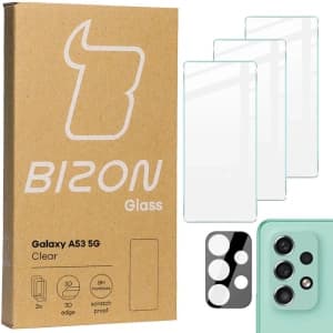 Bizon Glass Clear tempered glass - 3 pcs. + lens glass Samsung Galaxy A53