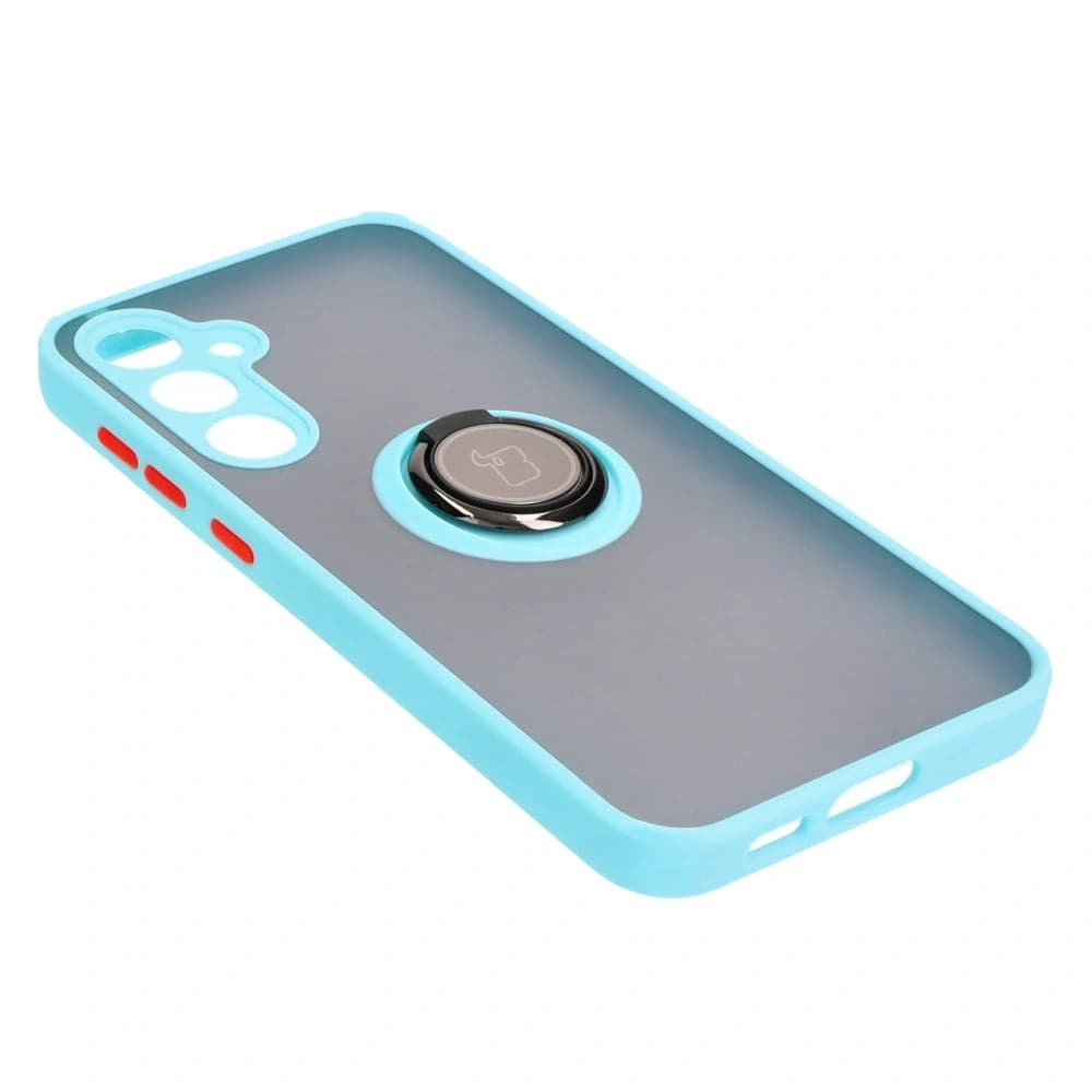 Bizon Case Hybrid Ring Samsung Galaxy S23 FE smoky with a light blue frame - 4