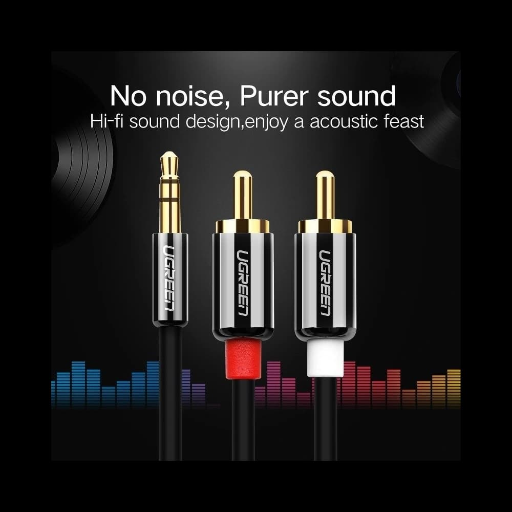 UGREEN 3,5mm Jack to 2RCA (Cinch) Cable 1.5m
- 5