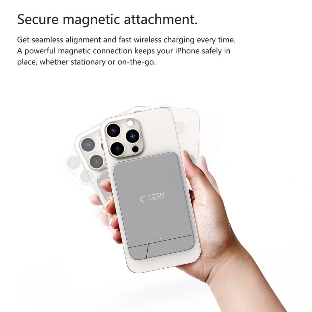 Tech-Protect PB15 LifeMag Magsafe Power Bank 10000mAh Space Grey - 6